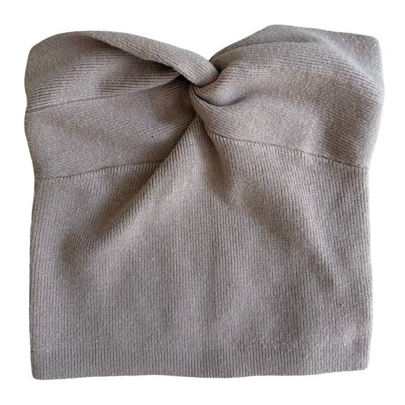 $54 Set of 3 White/Black/Tan Twisted Sweetheart Strapless Tops - S - Picture 7 of 8